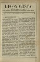 L'economista: gazzetta settimanale di scienza economica, finanza, commercio, banchi, ferrovie e degli interessi privati - A.17 (1890) n.853, 7 settembre