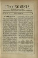 L'economista: gazzetta settimanale di scienza economica, finanza, commercio, banchi, ferrovie e degli interessi privati - A.16 (1889) n.809, 3 novembre