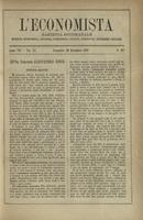 L'economista: gazzetta settimanale di scienza economica, finanza, commercio, banchi, ferrovie e degli interessi privati - A.16 (1889) n.817, 29 dicembre