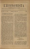 L'economista: gazzetta settimanale di scienza economica, finanza, commercio, banchi, ferrovie e degli interessi privati - A.18 (1891) n.899, 26 luglio