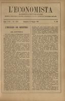 L'economista: gazzetta settimanale di scienza economica, finanza, commercio, banchi, ferrovie e degli interessi privati - A.18 (1891) n.891, 31 maggio