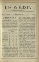 L'economista: gazzetta settimanale di scienza economica, finanza, commercio, banchi, ferrovie e degli interessi privati - A.22 (1895) n.1109, 4 agosto