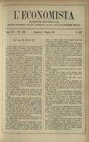 L'economista: gazzetta settimanale di scienza economica, finanza, commercio, banchi, ferrovie e degli interessi privati - A.25 (1898) n.1252, 1 maggio