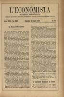 L'economista: gazzetta settimanale di scienza economica, finanza, commercio, banchi, ferrovie e degli interessi privati - A.26 (1899) n.1311, 18 giugno