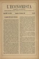 L'economista: gazzetta settimanale di scienza economica, finanza, commercio, banchi, ferrovie e degli interessi privati - A.26 (1899) n.1338, 24 dicembre