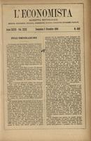 L'economista: gazzetta settimanale di scienza economica, finanza, commercio, banchi, ferrovie e degli interessi privati - A.27 (1900) n.1387, 2 dicembre