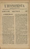 L'economista: gazzetta settimanale di scienza economica, finanza, commercio, banchi, ferrovie e degli interessi privati - A.28 (1901) n.1397, 10 febbraio