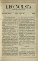 L'economista: gazzetta settimanale di scienza economica, finanza, commercio, banchi, ferrovie e degli interessi privati - A.27 (1900) n.1372, 19 agosto