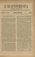 L'economista: gazzetta settimanale di scienza economica, finanza, commercio, banchi, ferrovie e degli interessi privati - A.26 (1899) n.1303, 23 aprile