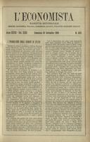 L'economista: gazzetta settimanale di scienza economica, finanza, commercio, banchi, ferrovie e degli interessi privati - A.27 (1900) n.1378, 30 settembre