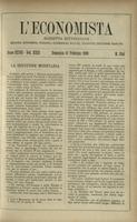 L'economista: gazzetta settimanale di scienza economica, finanza, commercio, banchi, ferrovie e degli interessi privati - A.27 (1900) n.1346, 18 febbraio