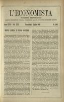 L'economista: gazzetta settimanale di scienza economica, finanza, commercio, banchi, ferrovie e degli interessi privati - A.27 (1900) n.1365, 1 luglio
