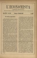 L'economista: gazzetta settimanale di scienza economica, finanza, commercio, banchi, ferrovie e degli interessi privati - A.26 (1899) n.1331, 5 novembre