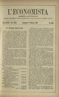 L'economista: gazzetta settimanale di scienza economica, finanza, commercio, banchi, ferrovie e degli interessi privati - A.27 (1900) n.1344, 4 febbraio