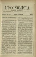 L'economista: gazzetta settimanale di scienza economica, finanza, commercio, banchi, ferrovie e degli interessi privati - A.27 (1900) n.1357, 6 maggio
