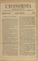L'economista: gazzetta settimanale di scienza economica, finanza, commercio, banchi, ferrovie e degli interessi privati - A.26 (1899) n.1305, 7 maggio