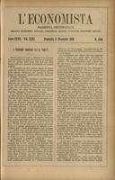 L'economista: gazzetta settimanale di scienza economica, finanza, commercio, banchi, ferrovie e degli interessi privati - A.27 (1900) n.1384, 11 novembre