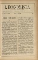 L'economista: gazzetta settimanale di scienza economica, finanza, commercio, banchi, ferrovie e degli interessi privati - A.28 (1901) n.1418, 7 luglio