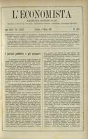 L'economista: gazzetta settimanale di scienza economica, finanza, commercio, banchi, ferrovie e degli interessi privati - A.29 (1902) n.1453, 9 marzo