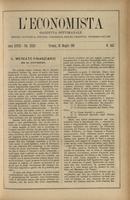 L'economista: gazzetta settimanale di scienza economica, finanza, commercio, banchi, ferrovie e degli interessi privati - A.28 (1901) n.1412, 26 maggio