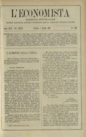 L'economista: gazzetta settimanale di scienza economica, finanza, commercio, banchi, ferrovie e degli interessi privati - A.29 (1902) n.1465, 1 giugno