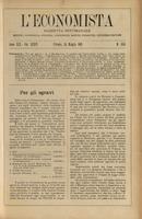 L'economista: gazzetta settimanale di scienza economica, finanza, commercio, banchi, ferrovie e degli interessi privati - A.30 (1903) n.1516, 24 maggio