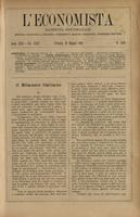 L'economista: gazzetta settimanale di scienza economica, finanza, commercio, banchi, ferrovie e degli interessi privati - A.31 (1904) n.1569, 29 maggio