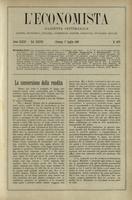 L'economista: gazzetta settimanale di scienza economica, finanza, commercio, banchi, ferrovie e degli interessi privati - A.33 (1906) n.1678, 1 luglio