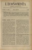 L'economista: gazzetta settimanale di scienza economica, finanza, commercio, banchi, ferrovie e degli interessi privati - A.32 (1905) n.1626, 2 luglio