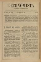 L'economista: gazzetta settimanale di scienza economica, finanza, commercio, banchi, ferrovie e degli interessi privati - A.32 (1905) n.1647, 26 novembre