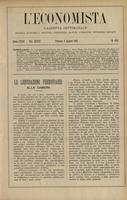 L'economista: gazzetta settimanale di scienza economica, finanza, commercio, banchi, ferrovie e degli interessi privati - A.32 (1905) n.1631, 6 agosto