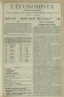 L'economista: gazzetta settimanale di scienza economica, finanza, commercio, banchi, ferrovie e degli interessi privati - A.45 (1918) n.2309, 4 agosto