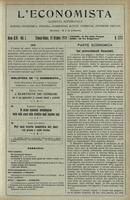 L'economista: gazzetta settimanale di scienza economica, finanza, commercio, banchi, ferrovie e degli interessi privati - A.46 (1919) n.2372, 19 ottobre