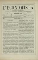 L'economista: gazzetta settimanale di scienza economica, finanza, commercio, banchi, ferrovie e degli interessi privati - A.01 (1874) n.01, 7 maggio