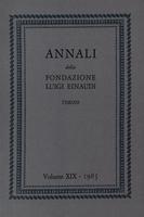 Annali della Fondazione Luigi Einaudi Volume 19 Anno 1985