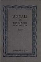 Annali della Fondazione Luigi Einaudi Volume 12 Anno 1978