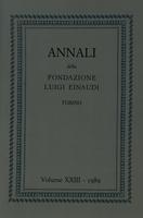 Annali della Fondazione Luigi Einaudi Volume 23 Anno 1989