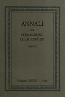 Annali della Fondazione Luigi Einaudi Volume 27 Anno 1993