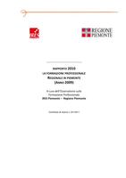 Rapporto 2010. La formazione professionale regionale in Piemonte (Anno 2009)