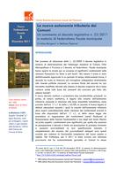 La nuova autonomia tributaria dei Comuni Un commento al decreto legislativo n. 23/2011 in materia di federalismo fiscale municipale