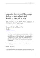 Measuring Intersectoral Knowledge Spillovers: an Application of Sensitivity Analysis to Italy