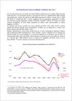 Nati-mortalità delle imprese torinesi, 2011. Natimortalità delle imprese torinesi nel 2011