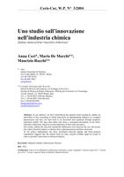 Uno studio sull’innovazione nell’industria chimica (Italian chemical firms' innovative behaviour)