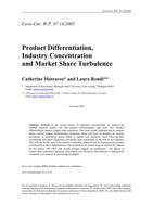 Product Differentiation, Industry Concentration and Market Share Turbulence