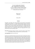 La valutazione dell'intensità del cambiamento tecnologico: la scala Mercalli per le innovazioni (The Intensity Evaluation of Technological Change:the Mercalli scale for innovations)