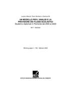 Un modello per l'analisi e la previsione dei flussi scolastici. Studenti e diplomati in Piemonte dal 2000 al 2020