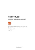 Gli ecomusei. Cosa sono, cosa potrebbero diventare.