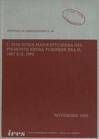 L'industria manifatturiera nel Piemonte extra-torinese tra il 1987 e il 1992