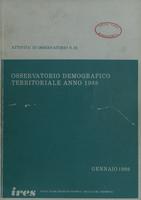 Osservatorio demografico territoriale anno 1988