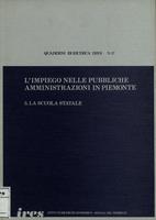 L'impiego nelle pubbliche amministrazioni in Piemonte : 3 La scuola statale